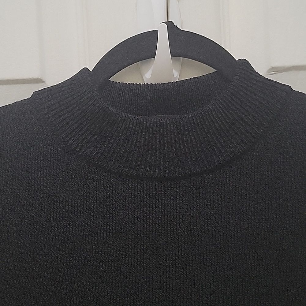 St John Sport Knit Mock Neck Sweater Marie Gray (SZ P) - Picture 2 of 12